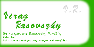 virag rasovszky business card